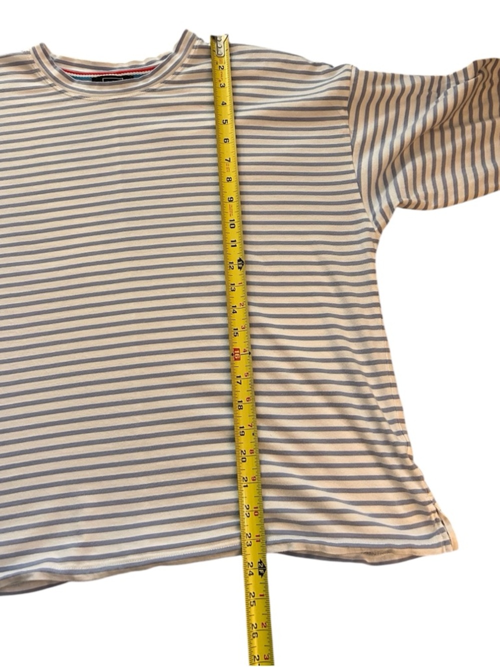 AYR The French Fry Shirt Striped Size Large Periwinkle Blue 100% Cotton - Picture 11 of 14